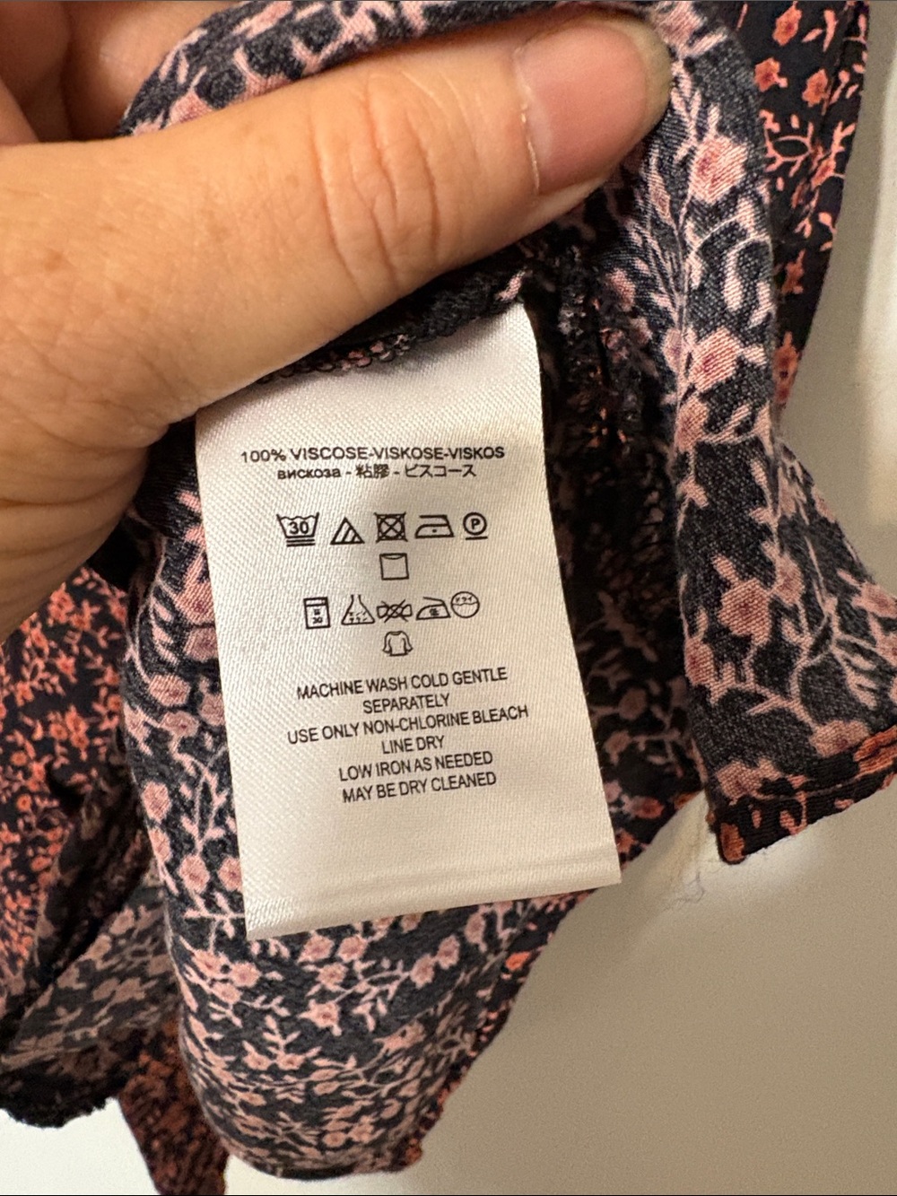 FREE PEOPLE Clara Floral Mini Tunic Dress Large L - Picture 4 of 5